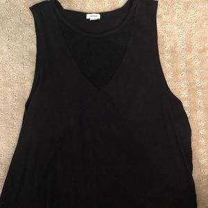 Black workout tank top
